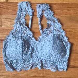 Aerie Lace padded Bralette in Soft sky blue color size small